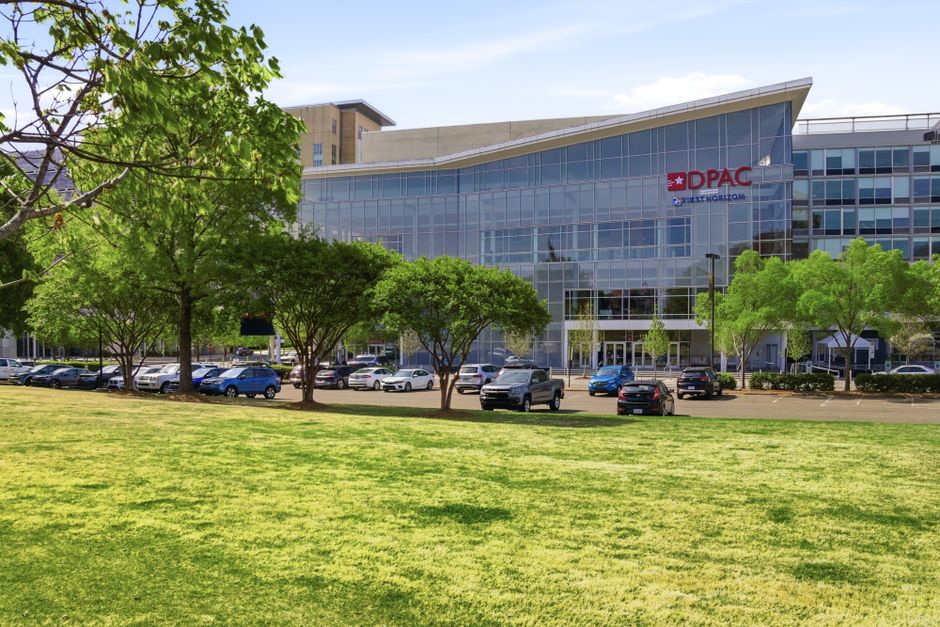 Finished commercial sod installation on a New Orleans business property